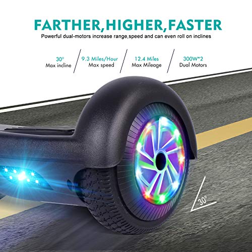 UNISUN Chrome Hoverboard for Kids, 6.5" Self Balancing Hoverboard with