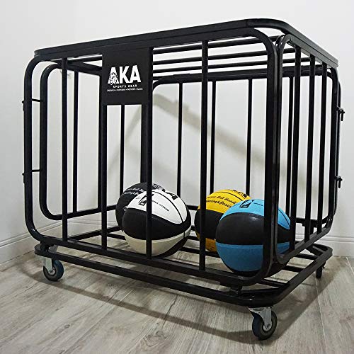 image for AKA Sports Gear AKA Basketball Equpment Cart | Ball Storage for Soccer