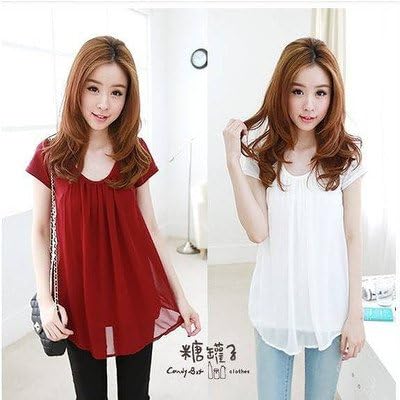 Amazon Co Jp ノーブランド品 可愛いショフォンチュニックoku Xl 黒 服 ファッション小物