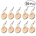 ULTNICE Wood Log Slices Round Log Discs Unfinished Predrilled Wood Pieces DIY Craft with Jute Twine 3-4CM Pack of 50