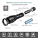 Best 007 LED Tactical Flashlight Super Bright Rechargeable Handheld Flashlight High Lumen Zoomable Waterproof 5 Modes for Camping Hiking Biking Outdoor Emergency(18650 Battery Included)
