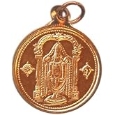 Bakthi Today Tirupathi Tirumal Lord Balaji Venkatachalapathi Venkateswara Swamy Copper Pendant Kavach - A3010-02 3 X Brown
