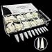 BeYou Natural Long Stiletto 500pcs Artificial Fake Nail Tips With Clear Plastic Case,10 Sizes 28510 For Nail Salon Nail Shop
