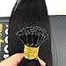 Sunny 18Inch Jet Black #1 Remy I Tip Stick Human Hair Extensions 50 Strands Fusion Hair Extensions with Salon Style