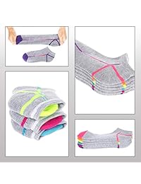 LITERRA - Calcetines tobilleros de corte bajo para mujer con cojín para uso deportivo, deportivo y casual (6 unidades)