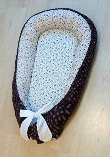 Baby Nest Protection Liner Snuggle Cotton Crib Bedding Brown Beige