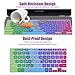 Colorful Keyboard Cover Skin Compatible Samsung Chromebook Pro 12.3 inch XE510C24 XE510C25 XE513C24 / Samsung Chromebook Plus 12.3 inch XE513C24 Soft-Touch Protective Skin, Rainbow