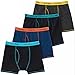 Calvin Klein Cotton Stretch Boys' Boxer Briefs (Medium, Black-Navy-Grey) 4 Pack