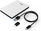 Sonnics 1TB USB 3.1 Type C External Portable Hard Drive Silver PC Mac TV Xbox view 3