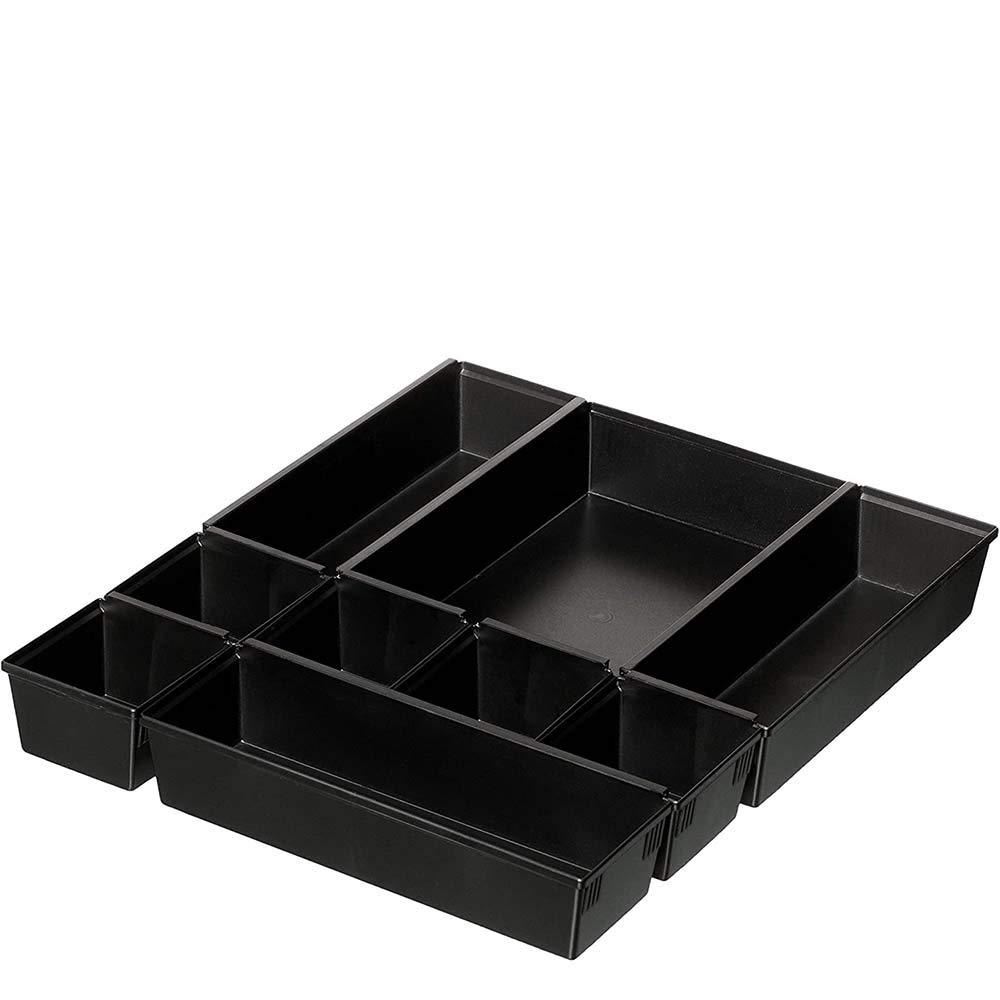 Dial Industries B689K Drawer Organizer Tray Set, Black