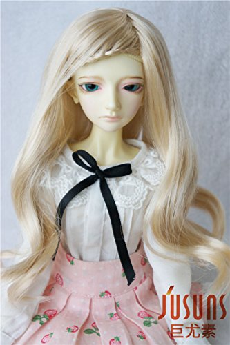 JD204 7-8inch(18-20cm) Blond Lady braid curly BJD doll wigs 1/4 MSD synthetic mohair wig BJD wigs 7-8 inch doll accessories