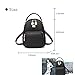 Gashen Women's Mini PU Leather Backpack Purse Casual Drawstring Daypack Convertible Shoulder Bag (black)