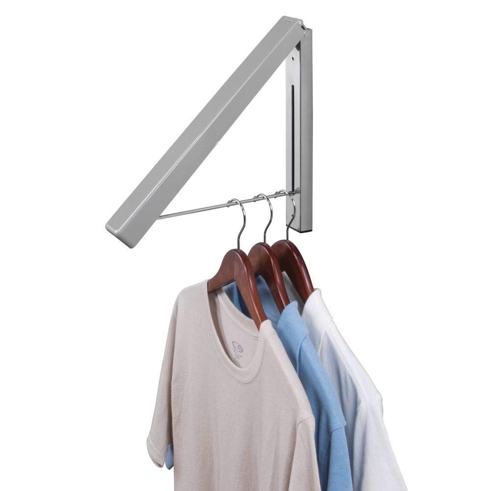 mDesign 2er-Set Klapphaken für die Waschküche klappbarer Kleiderhaken