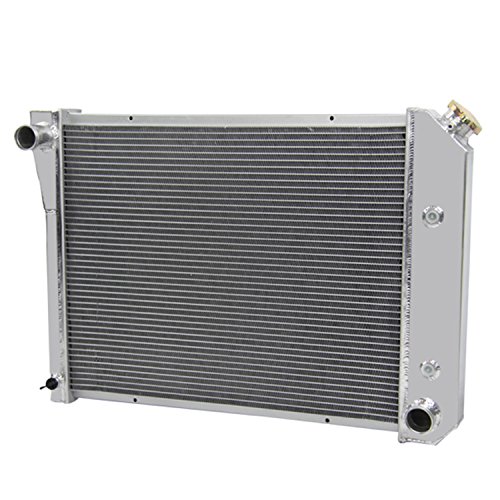 Primecooling 3 Row All Aluminum Radiator +Fan (16 Inches Dia.) w/Shroud for 1969-74 Nova/Firebird, 1971-73 Camaro/Impala Caprice, Multiple GM Models