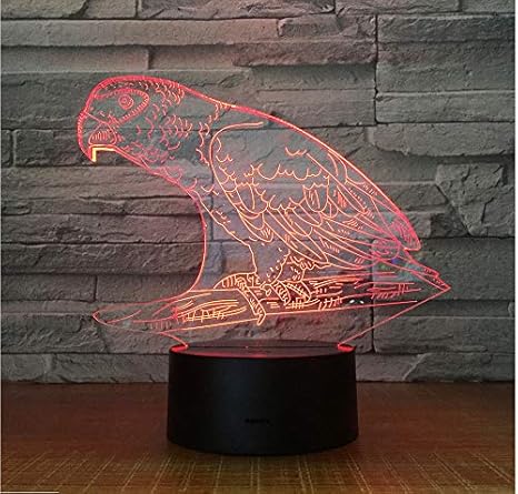 Amazon Com Rtyhi Parrot Bird 3d Night Lamp Stereo Led