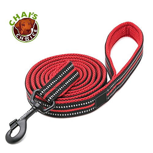 Chai's Choice Best Padded 3M Reflective Outdoor Adventure Dog Leash. Perfect Match with Chai's Choice Front Range and Service Dog Harness. (44