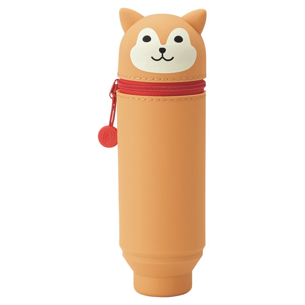 LIHITLAB PuniLabo Stand Up Pen Case (Pen Holder), 2.4" x 7.8", Shiba Dog (A7712-2)