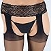 Suspender Tights Mock Stockings Garter Belt Pantyhose Veneziana Sexy Strip Black,medium