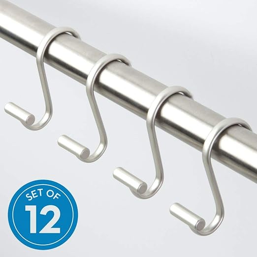 Amazon Com Idesign Metal T Bar Shower Curtain Hooks Rust