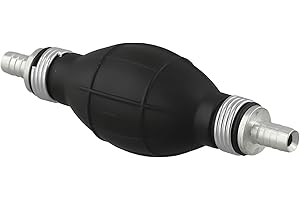 Manual Fuel 10mm Pear Shaped Transfer for, Water, Oil - Compatible with Boat, Lawn Mower, Tractor, Motorcycle - Includes Hose
