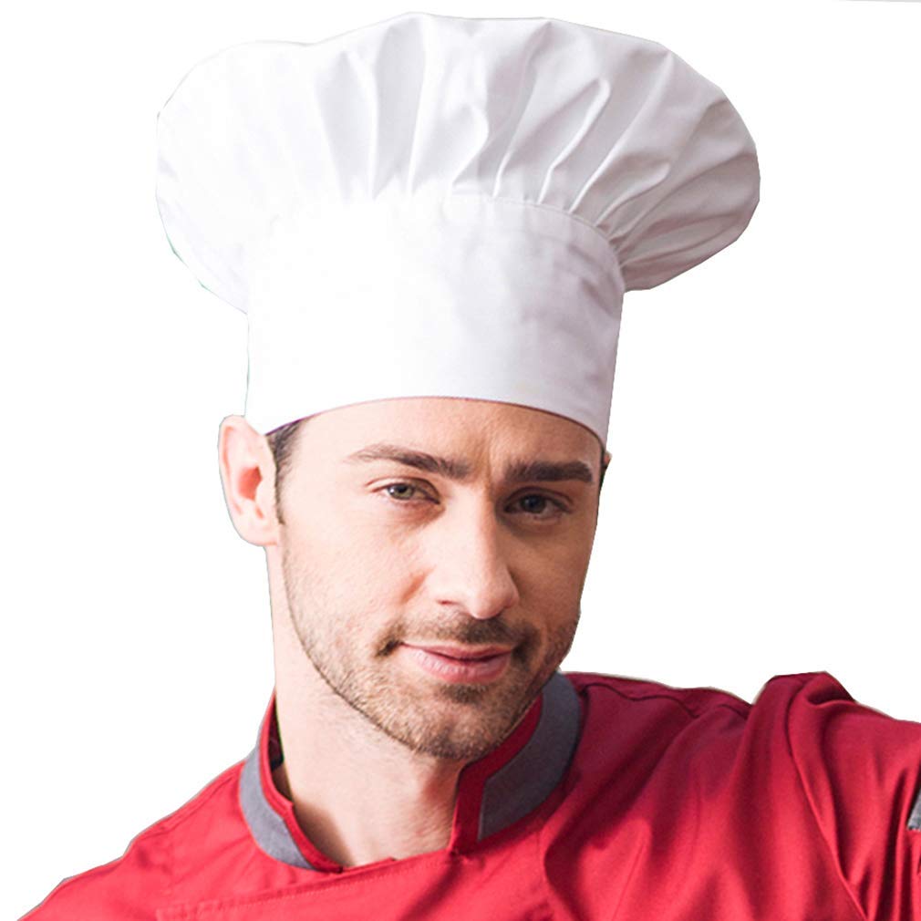 Hyzrz Chef Hat Adult Adjustable Elastic Baker Kitchen Cooking Chef Cap