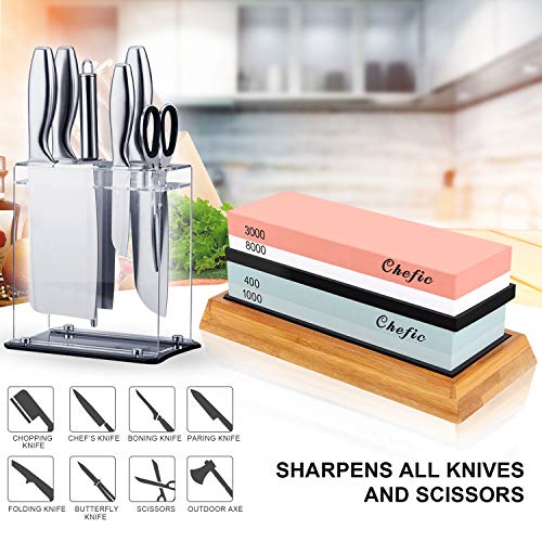 Whetstone Set Premium 2IN1 Sharpening Stone 3000/8000 and 400/1000