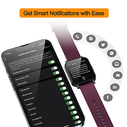 EURANS Smart Watch 41mm, Full Touchscreen Smartwatch, Fitness Tracker