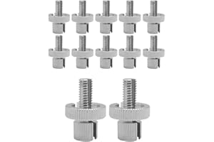 Mandark 12PCS Car Clutch Brake Cable Adjuster Screw, 8 mm M8 Metric Vehicle Cable Adjuster Nut, Automotive Brake Cable Handle Adjuster Bolts Accessories, Universal for ATV Motorcycle (Silver)