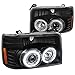 Spec-D Tuning 2LHP-F15092JM-TM Ford Bronco F150 F250 Black Projector Head Lights