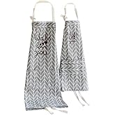 Aprons Mother Daughter Gifts Love You Kitchen Mommy Me Matching Cooking Women Girl Painting Grey Retro Kitchen with Sayings Love You Cotton for Kitchen Baking Salon Pinafore Vintage