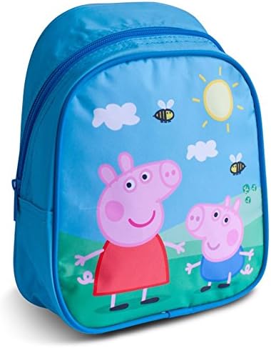 RusToyShop mini Preschool Backpack Peppa Pig, Baby Bag, (8.2 inch) Small Backpack Kids, Bag Girl Cute Backpack Kindergarten for Baby, Gray, Little Girl, Pink