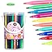 Happlee Washable Watercolor Pen with Water-based Colored Art Marker for Drawing, Portable Colored Pens for Coloring Books, Kids Drawing, Safe Highlighter Non-Toxic Color Pens (50 Cols)