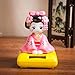 Solar Powered Bobblehead Toy Figure Nohohon, Japanese Kimono Maiko Geisha - Pink SPT103