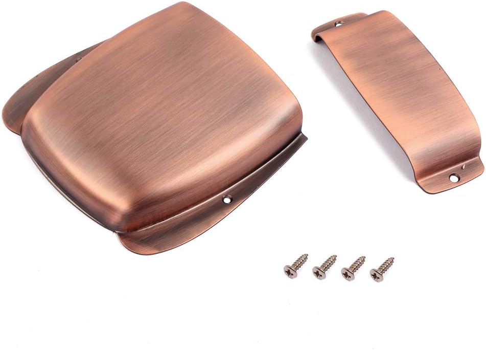 Alnicov Bass Pickup Cover Zinc Alloy Pickup Bridge Plate Cover Set for Bass Electric Guitar - Bronze - Image 3