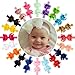 WillingTee 20 Colors Baby Girls Headbands 4.5 Inch Grosgrain Ribbon Hair Bows Soft Elastic Headbands Hair Accessories for Baby Girls Infants Toddlers