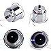 Amarine Made (Set of 4) 3 LED Blue Stainless Steel Cup Drink Holder with Drain & LED Blue Marine Boat Rv Camper