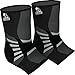 Nordic Lifting Ankle Brace Compression Sleeves (1 Pair) - Professional Support for Men Women Sprained Ankle Achilles Tendonitis Recovery & Prevention - Adjustable Fit with 1 Year Warranty - (Grey, Medium)