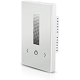 Wall-Mounted Glass Touch Panel LED Dimmer Switch Brightness Controller DC 12-24V for Single Color LED Strip Light - White