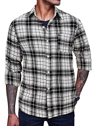 COOFANDY Men Long Sleeve Shirts Lightweight Fleece