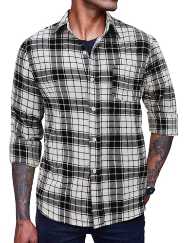 COOFANDY Men Long Sleeve Shirts Lightweight Fleece