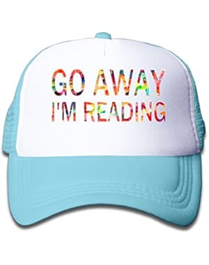 Go Away I'm Reading Kids AdjustableTrucker Visor Cap Cute Hat