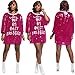 Women Loose Shirt Dress – Ladies Casual Crew Neck Short Sleeve Letter Print Mini Dress – Shiny Sequin Club Party Dressthumb 1