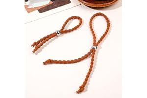 Adjustable Lazy Hair Rope Bubble Beaded Drawstring Long Cushioned Headband Sweet Africa Sliding(orange-simple)