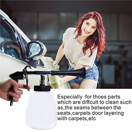bopopo High Pressure Cleaning Tool Car Interior Care Tool Washing Gun Air Pulse Equipment,1L Cleaning Bottle and Nozzle Sprayer (US Edition-Applicable Hose Size:3/8")
