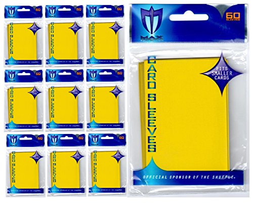 600 Max Pro Premium Yellow Deck Protector Sleeves Yugioh Small Size
