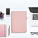 iPad Pro 12.9 (Compatible with 2017 and 2015 Model) Case, WWW [Luxury Laser Flower] Premium PU Leather Case Protective Cover with Auto Wake/Sleep Feature for iPad Pro 12.9 (Both 2017 and 2015) Pink