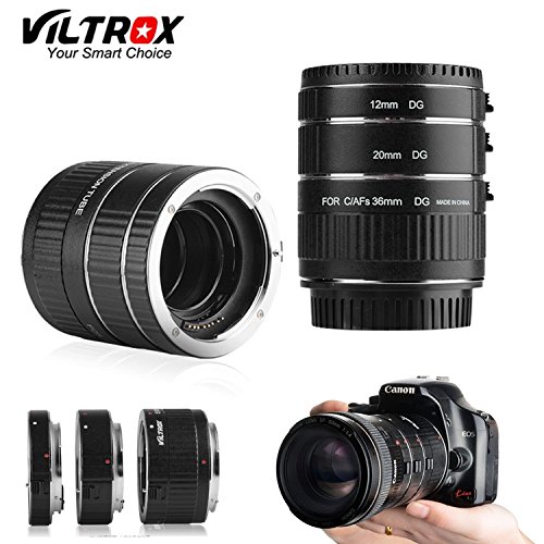VILTROX DG-C AF Macro Tube d’extension Automatique Bague allonge pour Canon EF EF-S 7D 6D 5D 60D 70D 80D 77D 750D 800D…