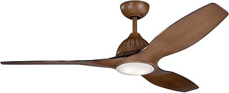 Indoor Ceiling Fans 1 Light Fixtures With Walnut Finish Led Bulb