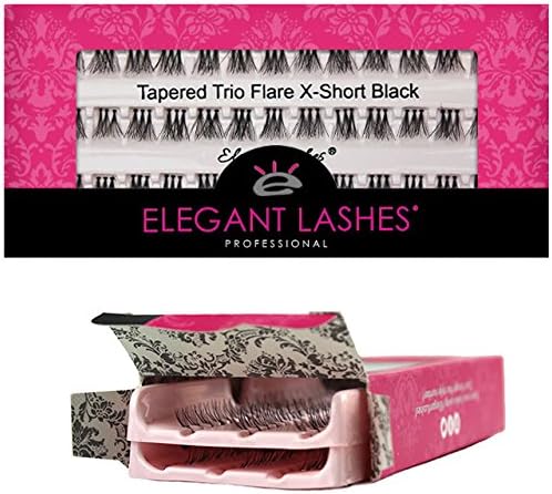 Tapered Trio Flare Extra-Short Black Individual Eyelashes (Double Pack - 2 Trays) | Cruelty-Free FAUX MINK