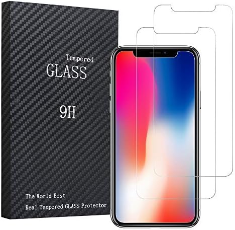 Vomach 2-packs iPhone X Screen Protector, Tempered Glass Screen Protector High Definition Clear Screen Protector